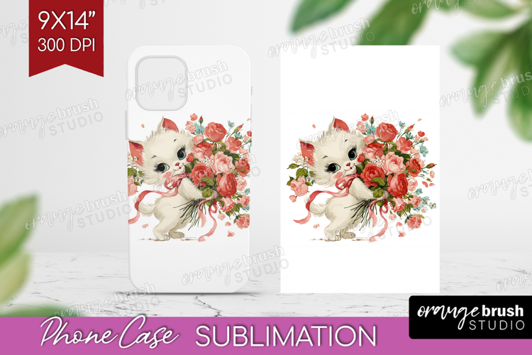 Vintage Valentines Day Phone Case PNG - Retro Animal Case