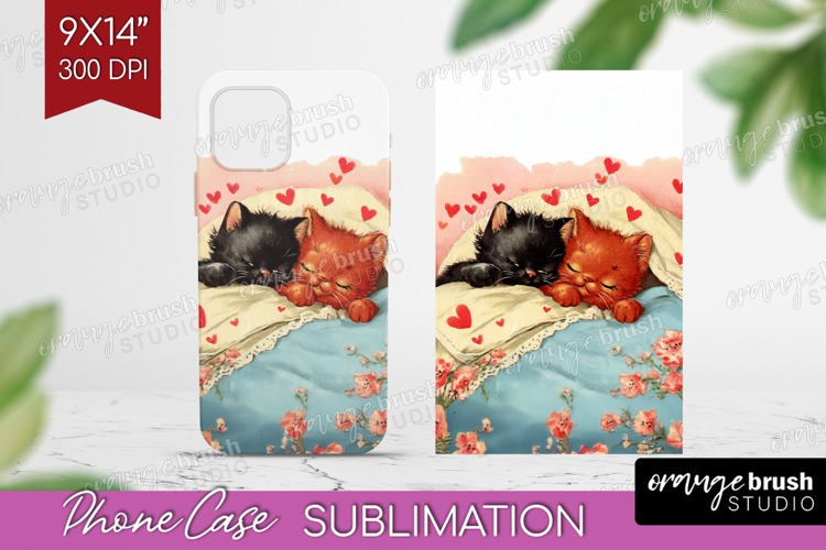 Vintage Valentines Day Phone Case PNG - Retro Animal Case