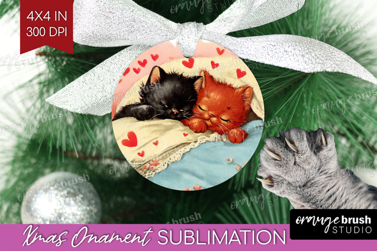 Vintage Valentines Day Ornament PNG - Retro Animal PNG