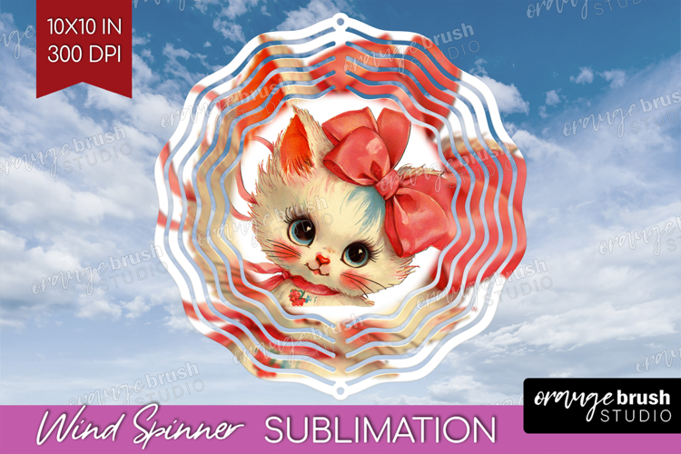 Vintage Valentines Day Wind Spinner Sublimation PNG - Retro