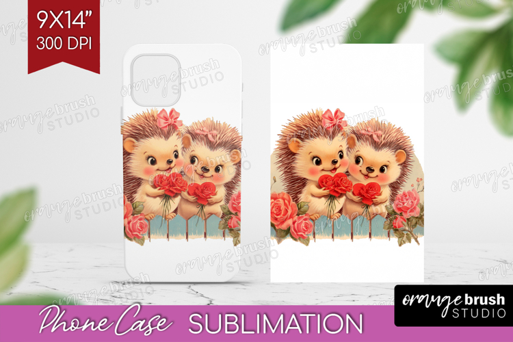 Vintage Valentines Day Phone Case PNG - Retro Animal Case