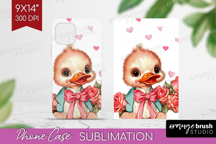 Vintage Valentines Day Phone Case PNG - Retro Animal Case