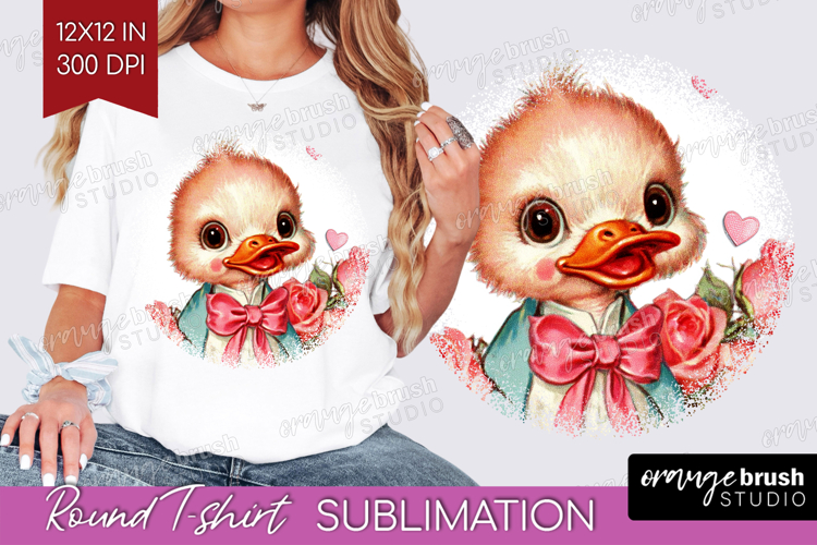 Vintage Valentines Day Round Tshirt Background - Retro PNG