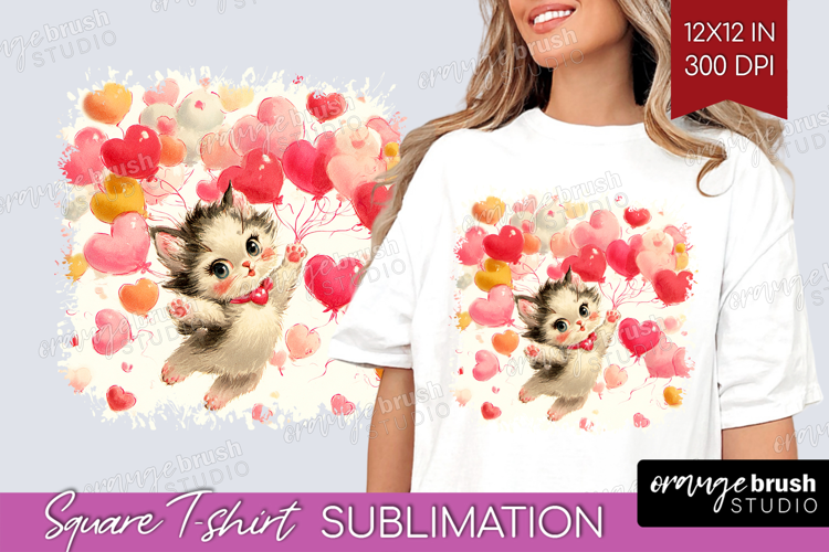 Vintage Valentines Day Square Tshirt Background - Retro PNG