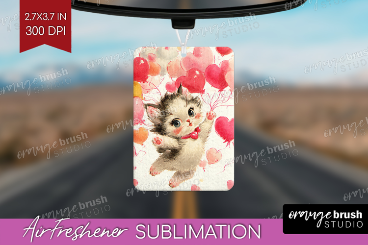 Vintage Valentines Day Air Freshener PNG - Retro Animal PNG