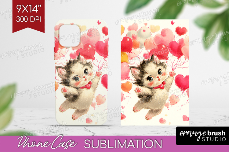 Vintage Valentines Day Phone Case PNG - Retro Animal Case