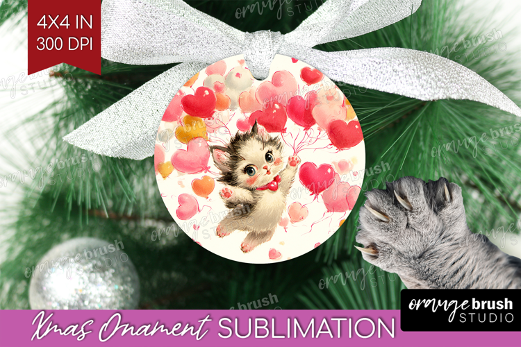 Vintage Valentines Day Ornament PNG - Retro Animal PNG