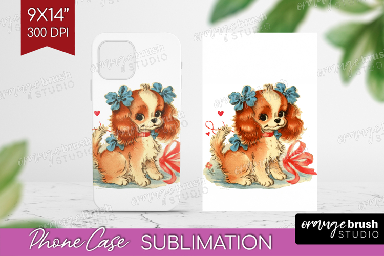 Vintage Valentines Day Phone Case PNG - Retro Animal Case