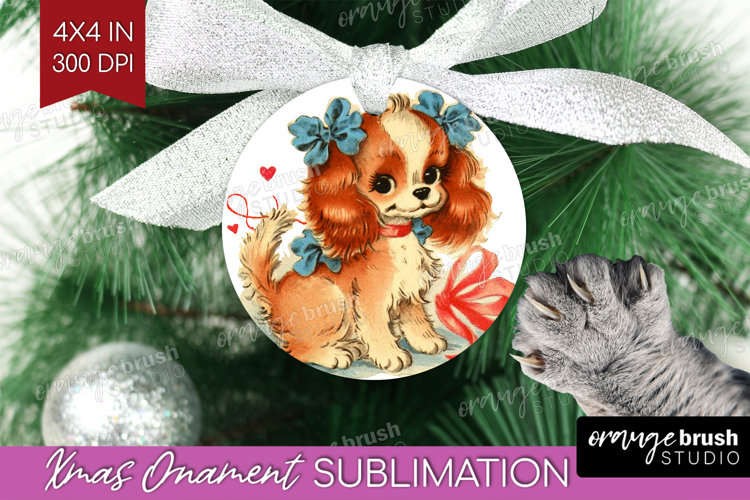 Vintage Valentines Day Ornament PNG - Retro Animal PNG