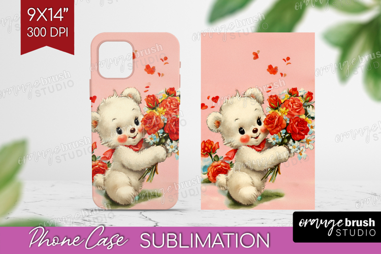 Vintage Valentines Day Phone Case PNG - Retro Animal Case