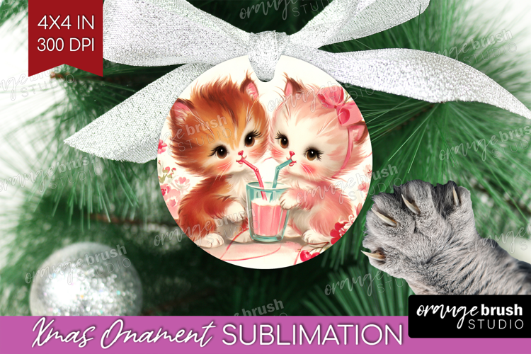 Vintage Valentines Day Ornament PNG - Retro Animal PNG