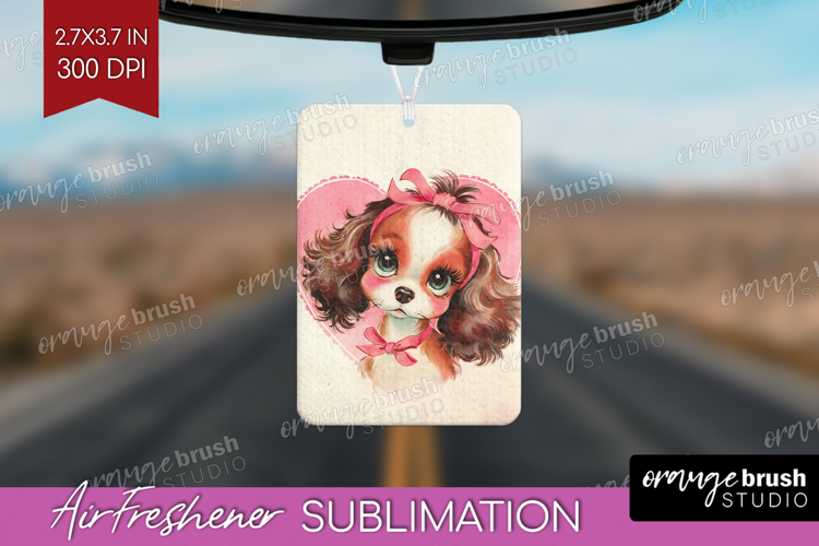 Vintage Valentines Day Air Freshener PNG - Retro Animal PNG