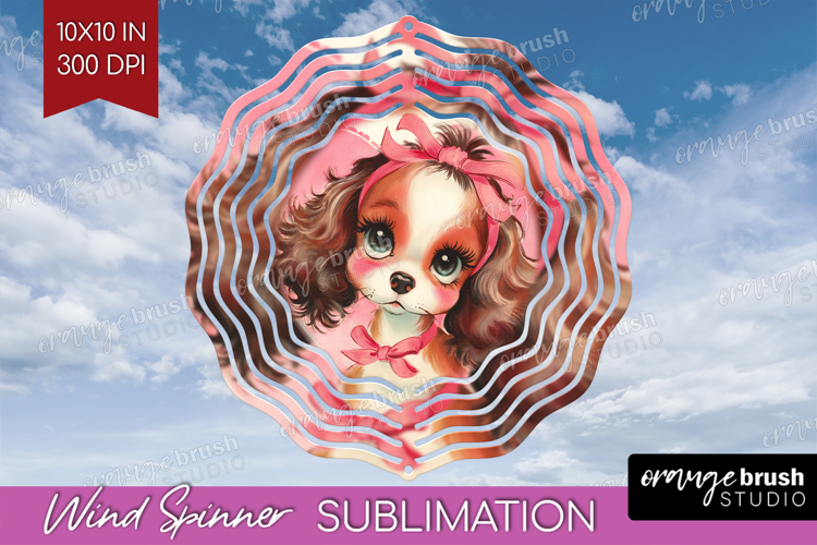 Vintage Valentines Day Wind Spinner Sublimation PNG - Retro