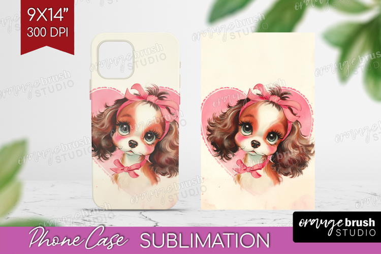 Vintage Valentines Day Phone Case PNG - Retro Animal Case