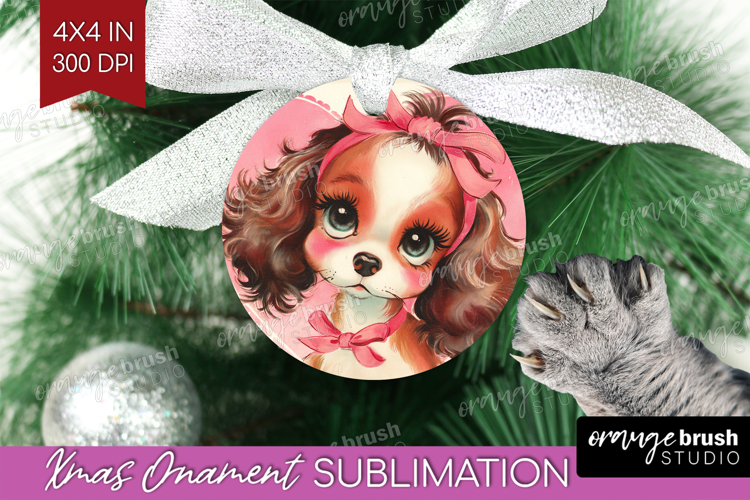Vintage Valentines Day Ornament PNG - Retro Animal PNG