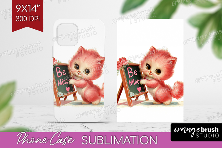 Vintage Valentines Day Phone Case PNG - Retro Animal Case