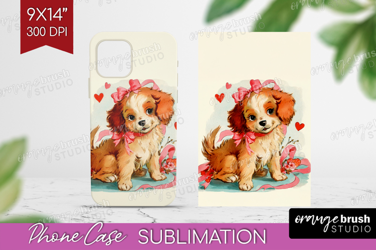 Vintage Valentines Day Phone Case PNG - Retro Animal Case