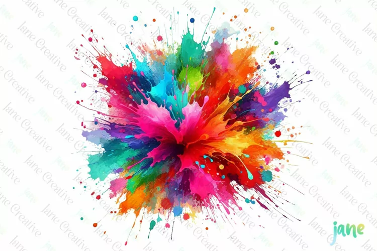 Watercolor Color Splash Clipart