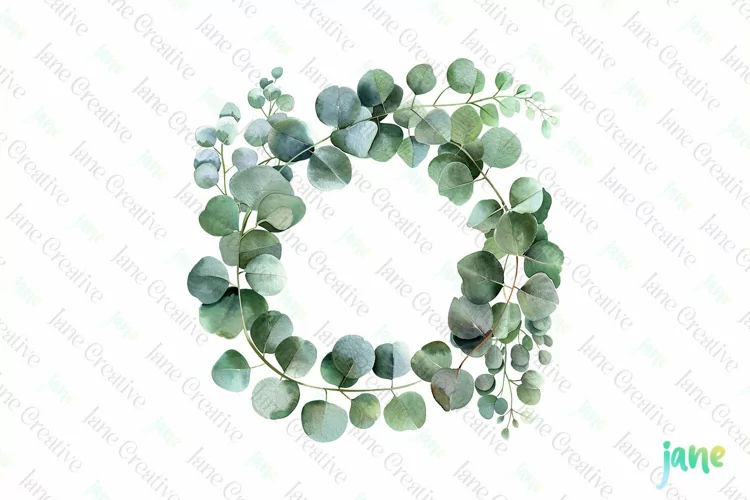 Wreath Eucalyptus Leaves Sublimation