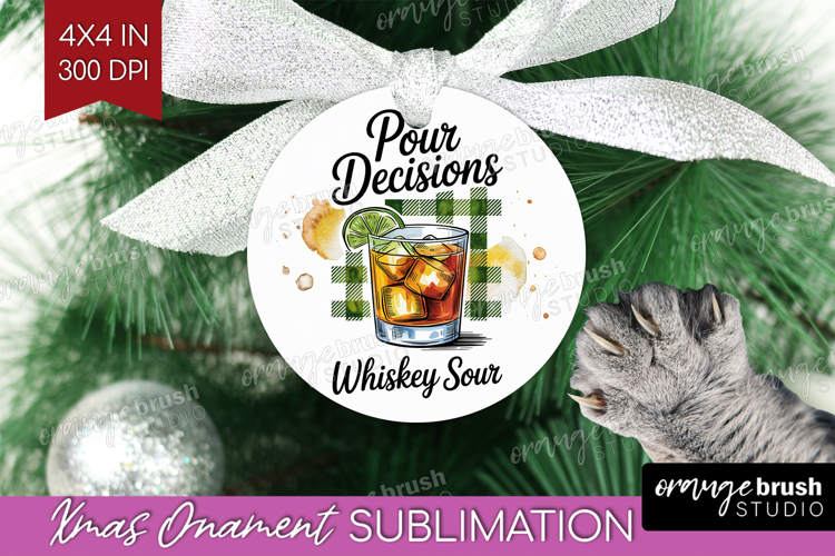 Whiskey Sour Cocktail Ornament PNG Summer Drink PNG