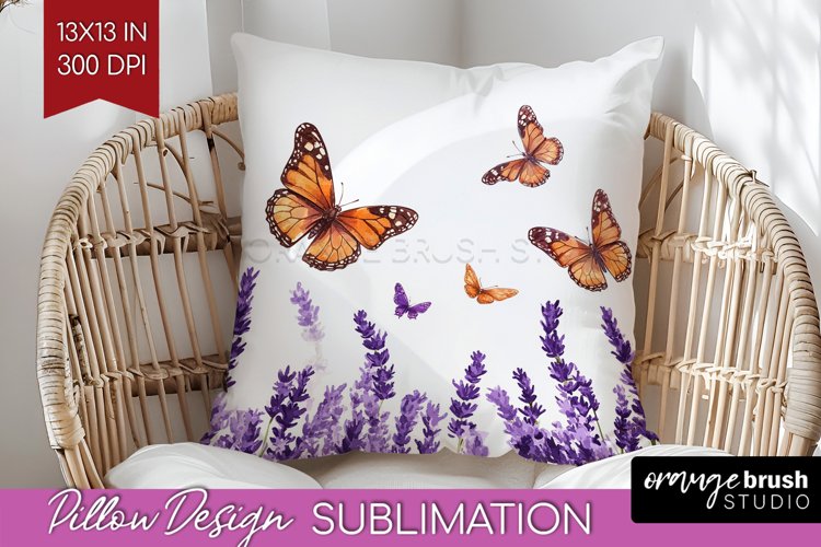 Wildflowers Pillow Sublimation - Watercolor Flowers Pillow example image 1