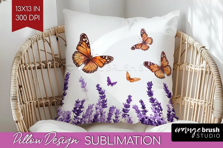 Wildflowers Pillow Sublimation - Watercolor Flowers Pillow