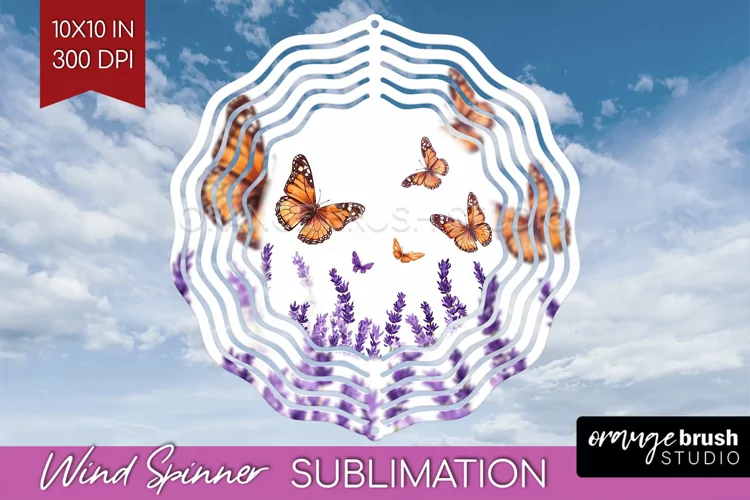Wildflowers Wind Spinner Sublimation PNG - Watercolor Round