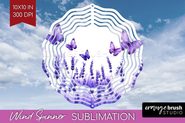 Wildflowers Wind Spinner Sublimation PNG - Watercolor Round example image 1