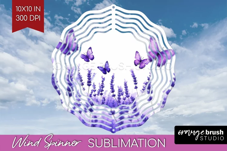 Wildflowers Wind Spinner Sublimation PNG - Watercolor Round