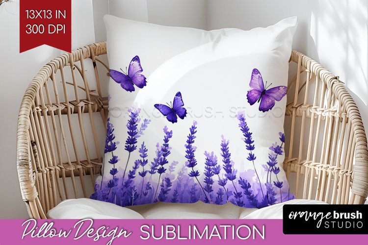 Wildflowers Pillow Sublimation - Watercolor Flowers Pillow example image 1