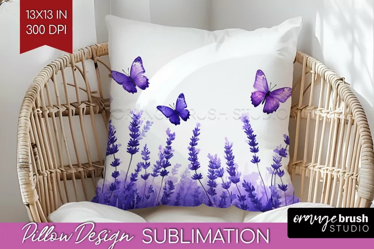 Wildflowers Pillow Sublimation - Watercolor Flowers Pillow