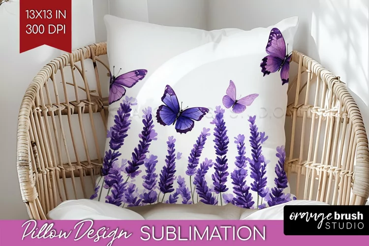 Wildflowers Pillow Sublimation - Watercolor Flowers Pillow