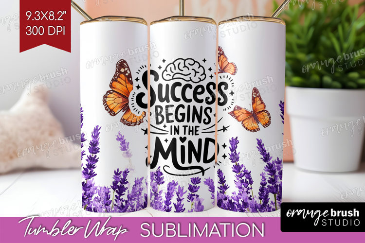 Inspirational Quote Tumbler Wrap - Wildflowers Tumbler PNG