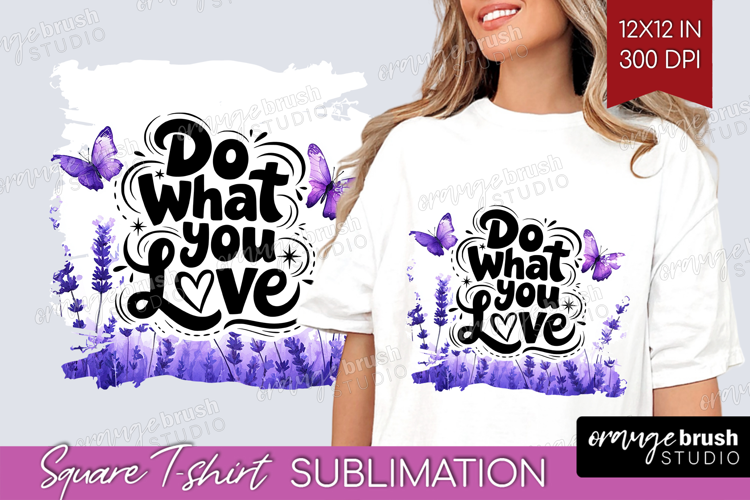 Inspirational Quote Square Tshirt Background - Wildflowers