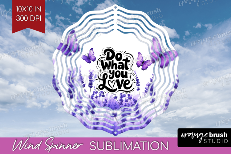 Inspirational Quote Wind Spinner Sublimation PNG - Round