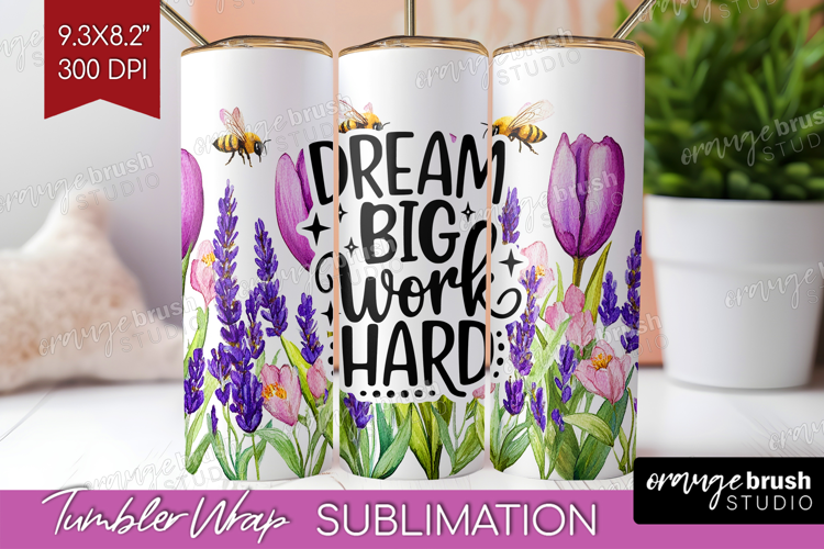 Inspirational Quote Tumbler Wrap - Wildflowers Tumbler PNG