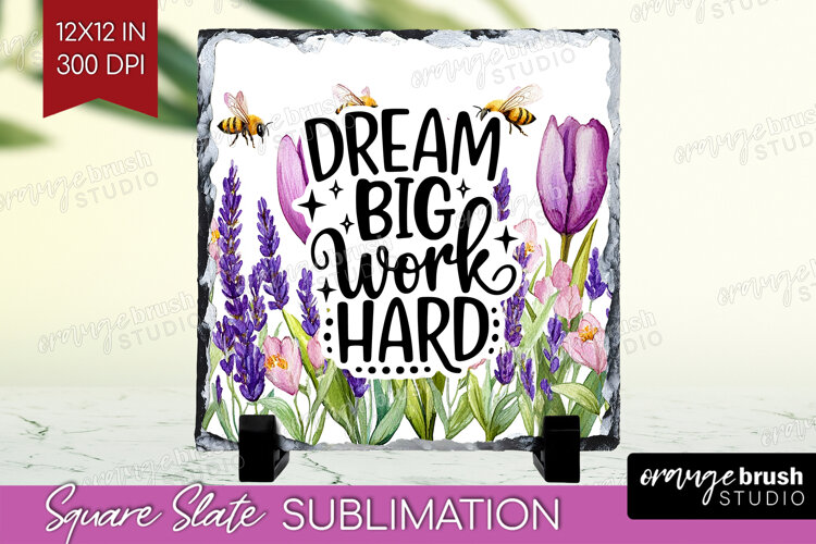 Inspirational Quote Slate PNG - Wildflowers Square Slate example image 1