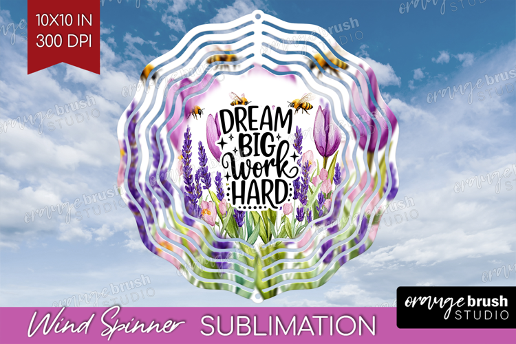 Inspirational Quote Wind Spinner Sublimation PNG - Round
