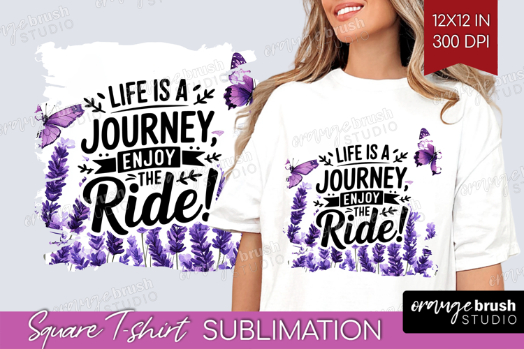 Inspirational Quote Square Tshirt Background - Wildflowers