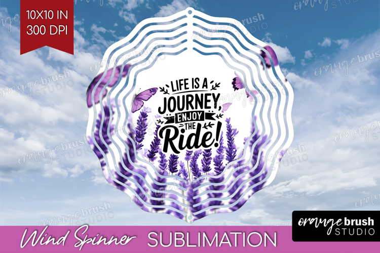 Inspirational Quote Wind Spinner Sublimation PNG - Round