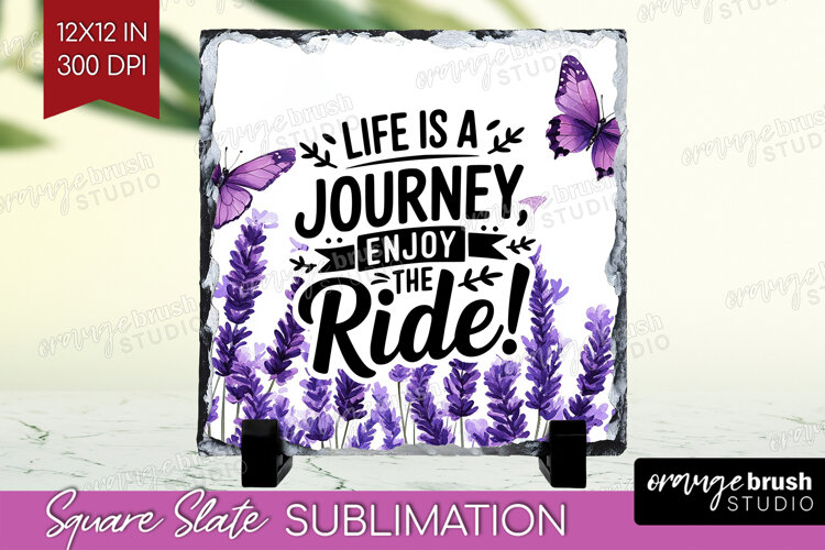 Inspirational Quote Slate PNG - Wildflowers Square Slate example image 1