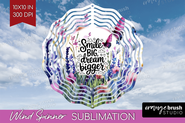Inspirational Quote Wind Spinner Sublimation PNG - Round