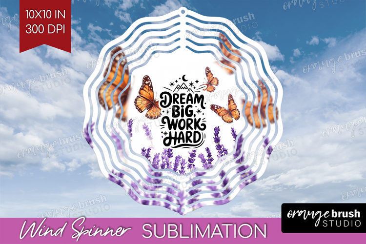 Inspirational Quote Wind Spinner Sublimation PNG - Round