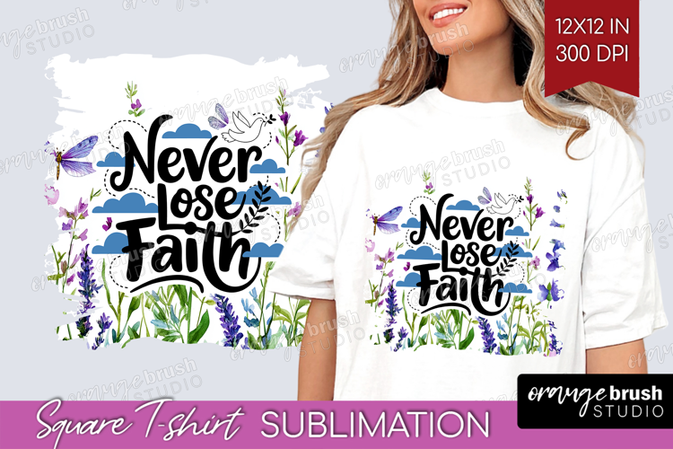Inspirational Quote Square Tshirt Background - Wildflowers