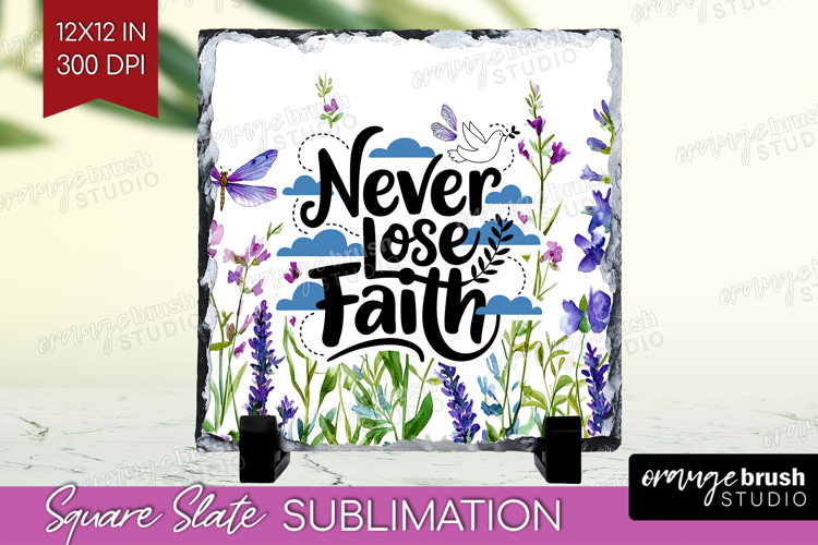 Inspirational Quote Slate PNG - Wildflowers Square Slate