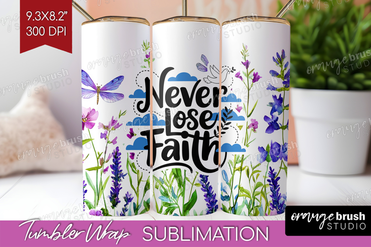 Inspirational Quote Tumbler Wrap - Wildflowers Tumbler PNG