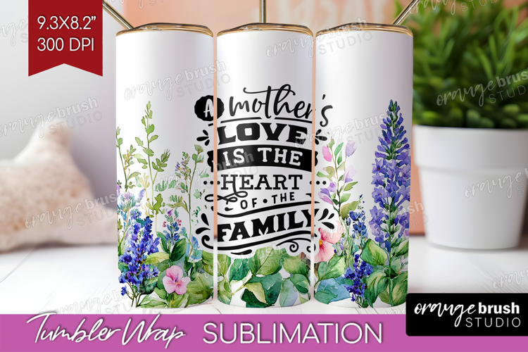 Mothers Day Quote Tumbler Wrap - Wildflowers Tumbler PNG