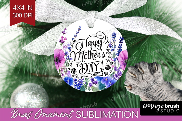 Mothers Day Quote Ornament PNG - Wildflowers PNG Sublimation