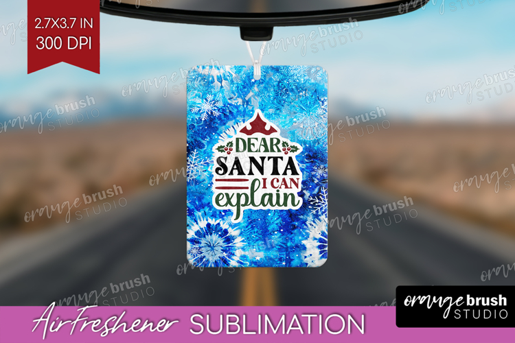 Sarcastic Christmas Quote Air Freshener PNG - Winter Tie Dye