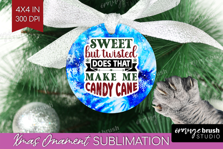 Sarcastic Christmas Quote Ornament PNG - Winter Tie Dye PNG